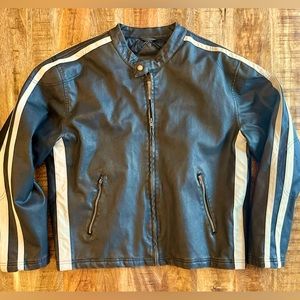 Vintage cafe-racer style motorcycle jacket.